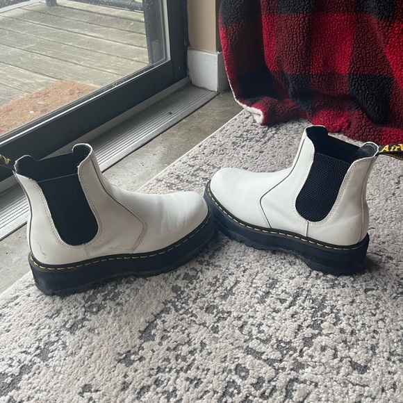 White Doc Marten Platform Boots - Picture 2 of 3